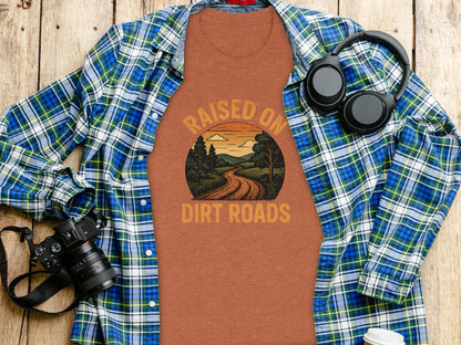 Raised On Dirt Roads Scenic Graphic T-Shirt