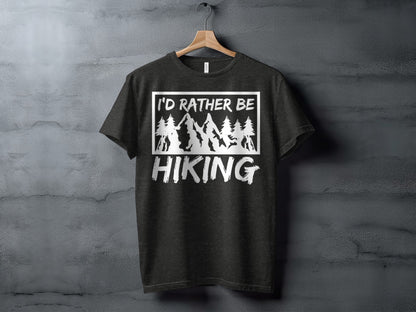 I would rather be Hiking outdoors Mountain T-Shirt T-Shirt - Outdoor & Adventure Collection - Mile Marker 16 Gear by Cloud 16 Clothing Co.
