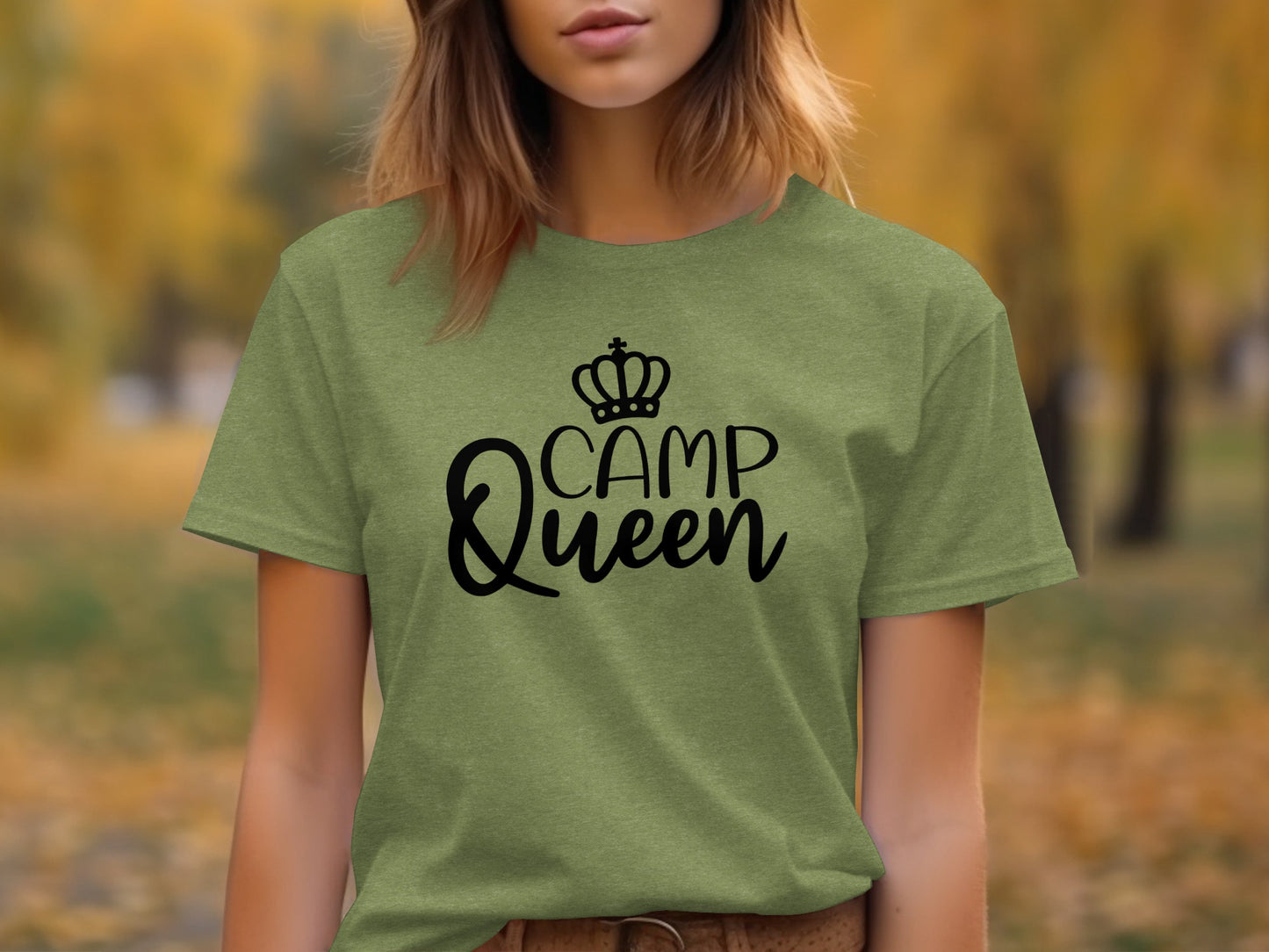 Camp Queen With Crown Graphic Camping Trip Fun T-Shirt T-Shirt - Outdoor & Adventure Collection - Mile Marker 16 Gear by Cloud 16 Clothing Co.