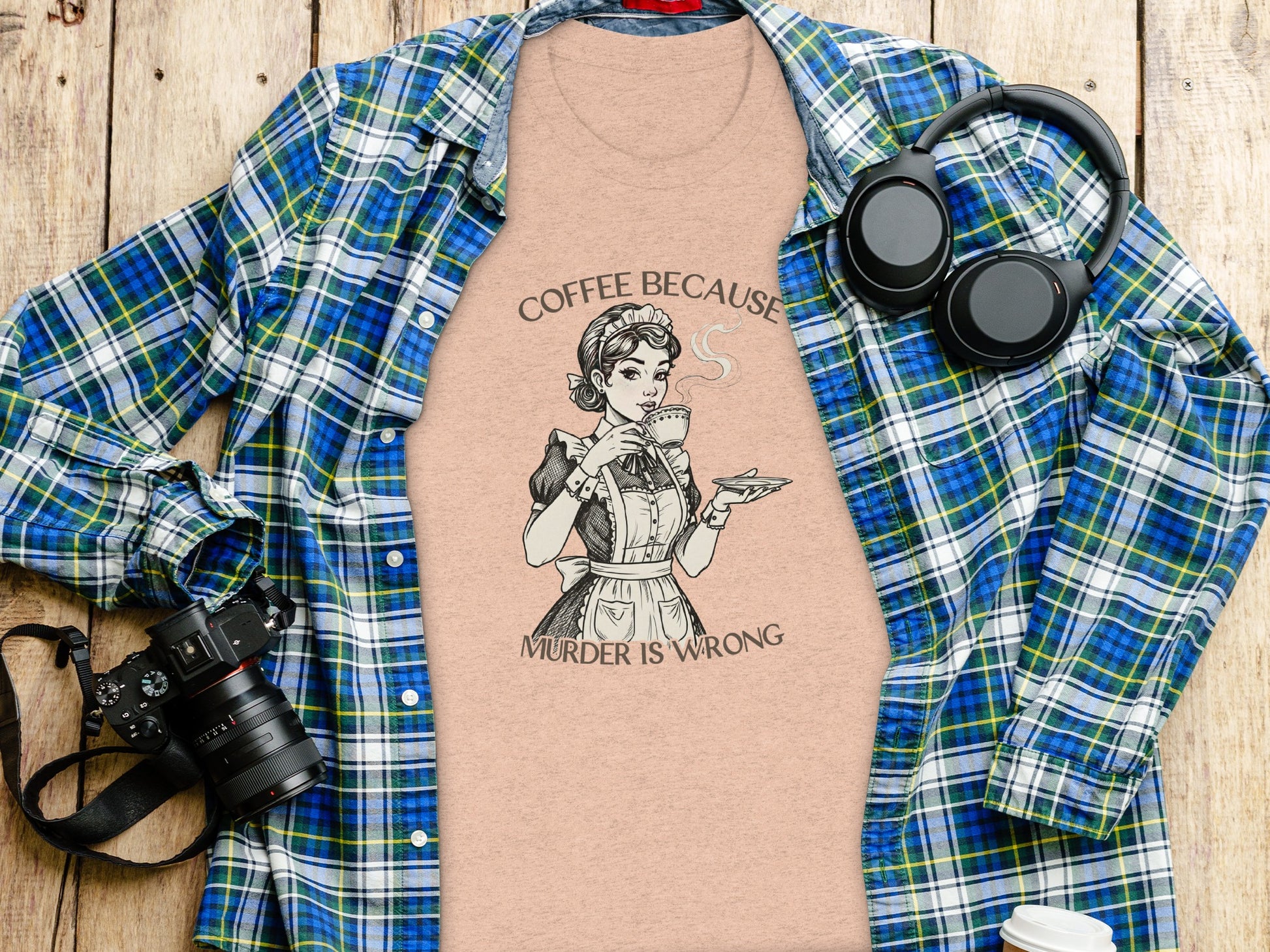 Coffee Because Murder Is Wrong Graphic Tee