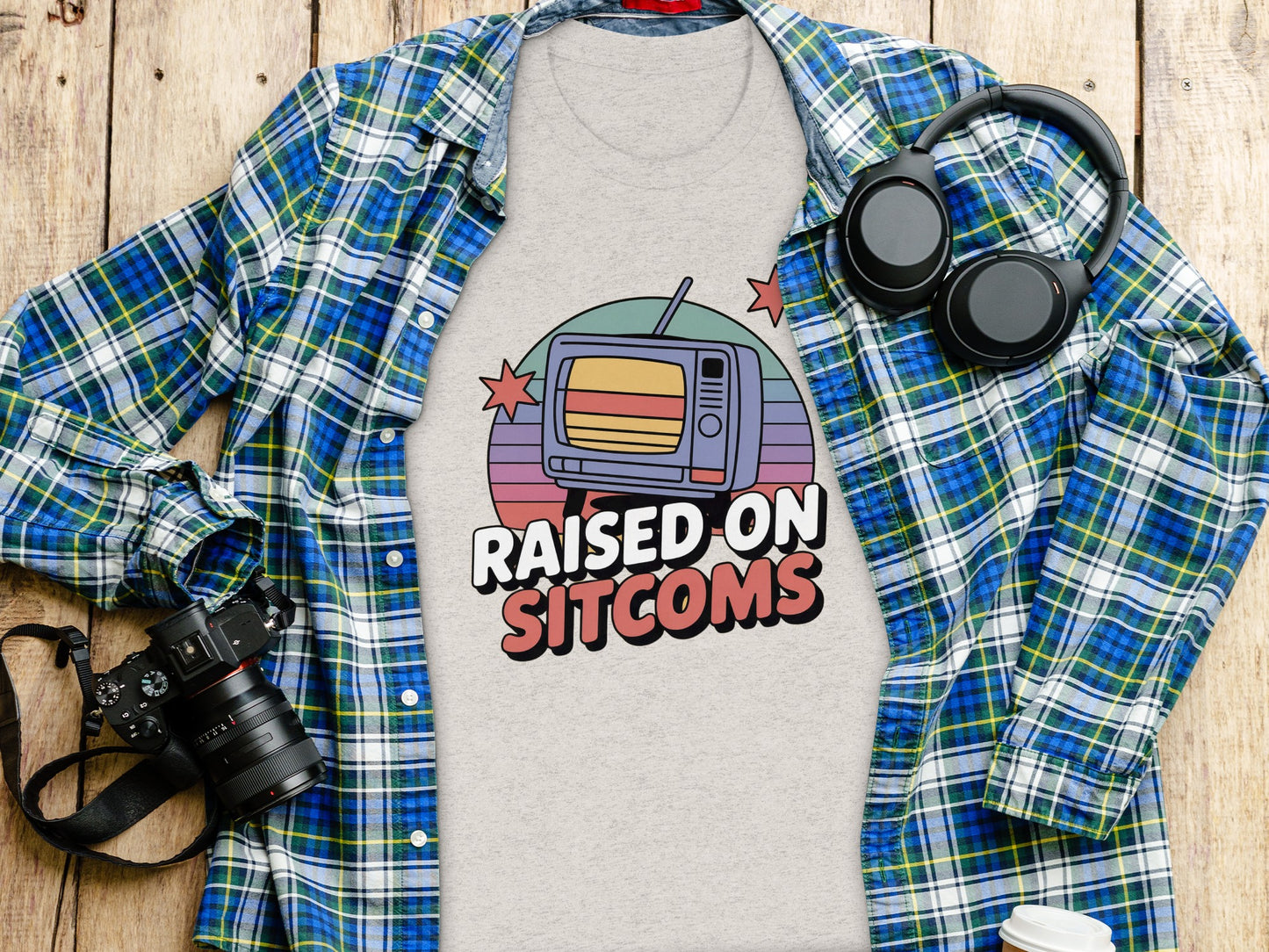 Raised on Sitcoms Funny T-Shirt for TV Lovers