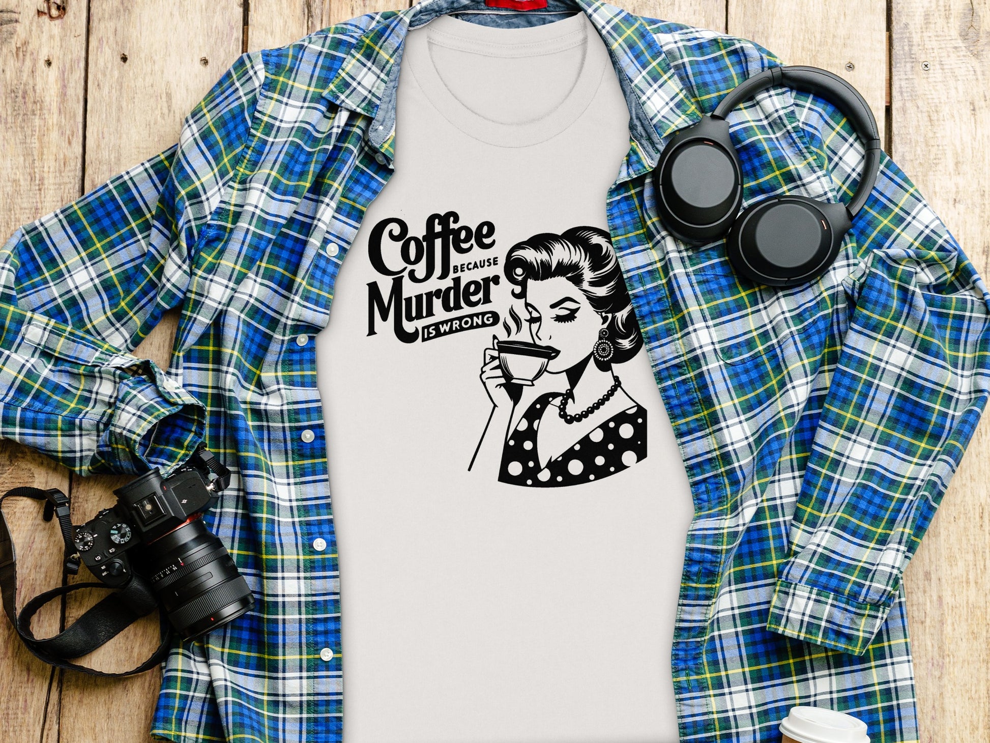 Coffee Because Murder Is Wrong Graphic Tee