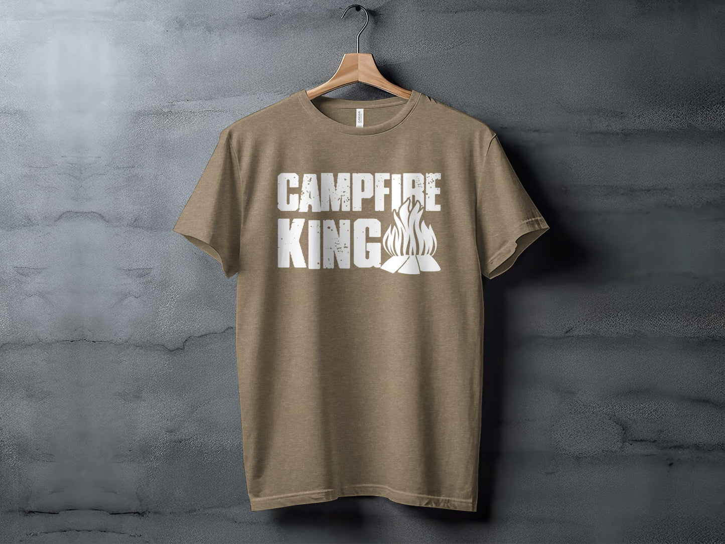 Campfire King Flames Graphic Outdoors Adventure T-Shirt T-Shirt - Outdoor & Adventure Collection - Mile Marker 16 Gear by Cloud 16 Clothing Co.