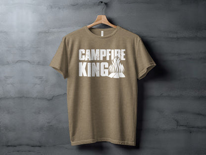 Campfire King Flames Graphic Outdoors Adventure T-Shirt T-Shirt - Outdoor & Adventure Collection - Mile Marker 16 Gear by Cloud 16 Clothing Co.