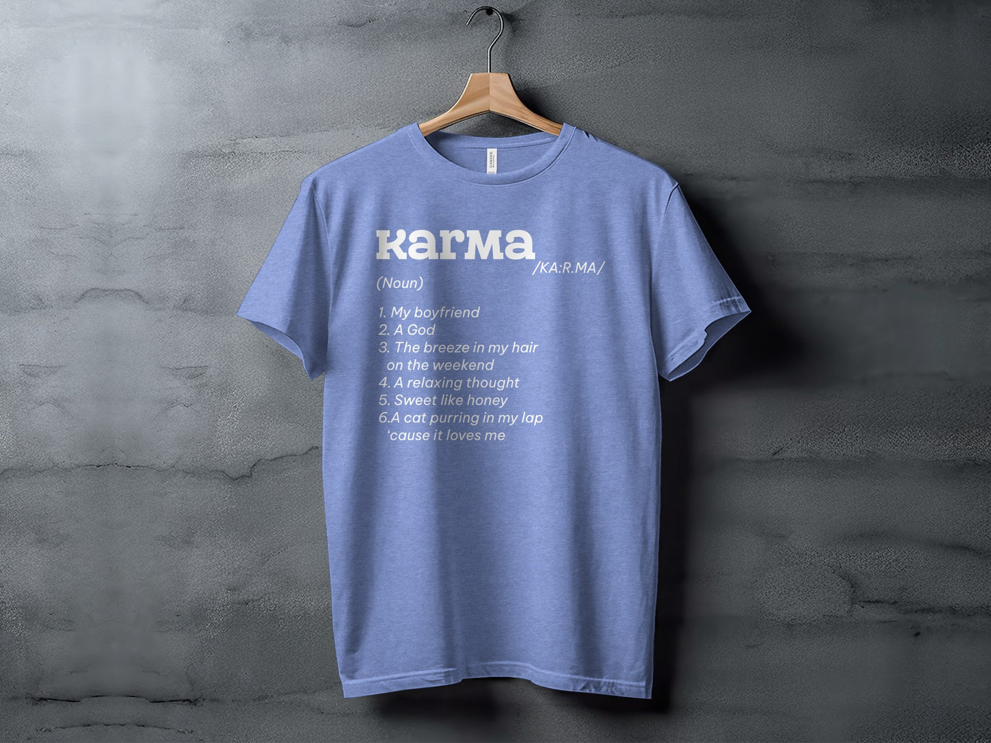 Karma Definition Tee with Unique Meanings Graphic Shirt