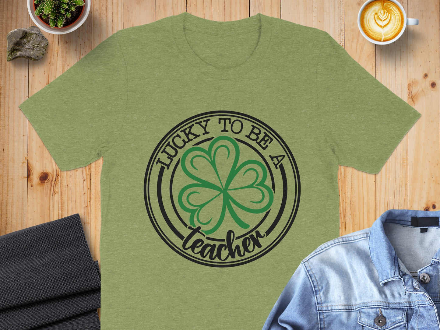 Lucky To Be A Teacher Four-Leaf Clover Shirt