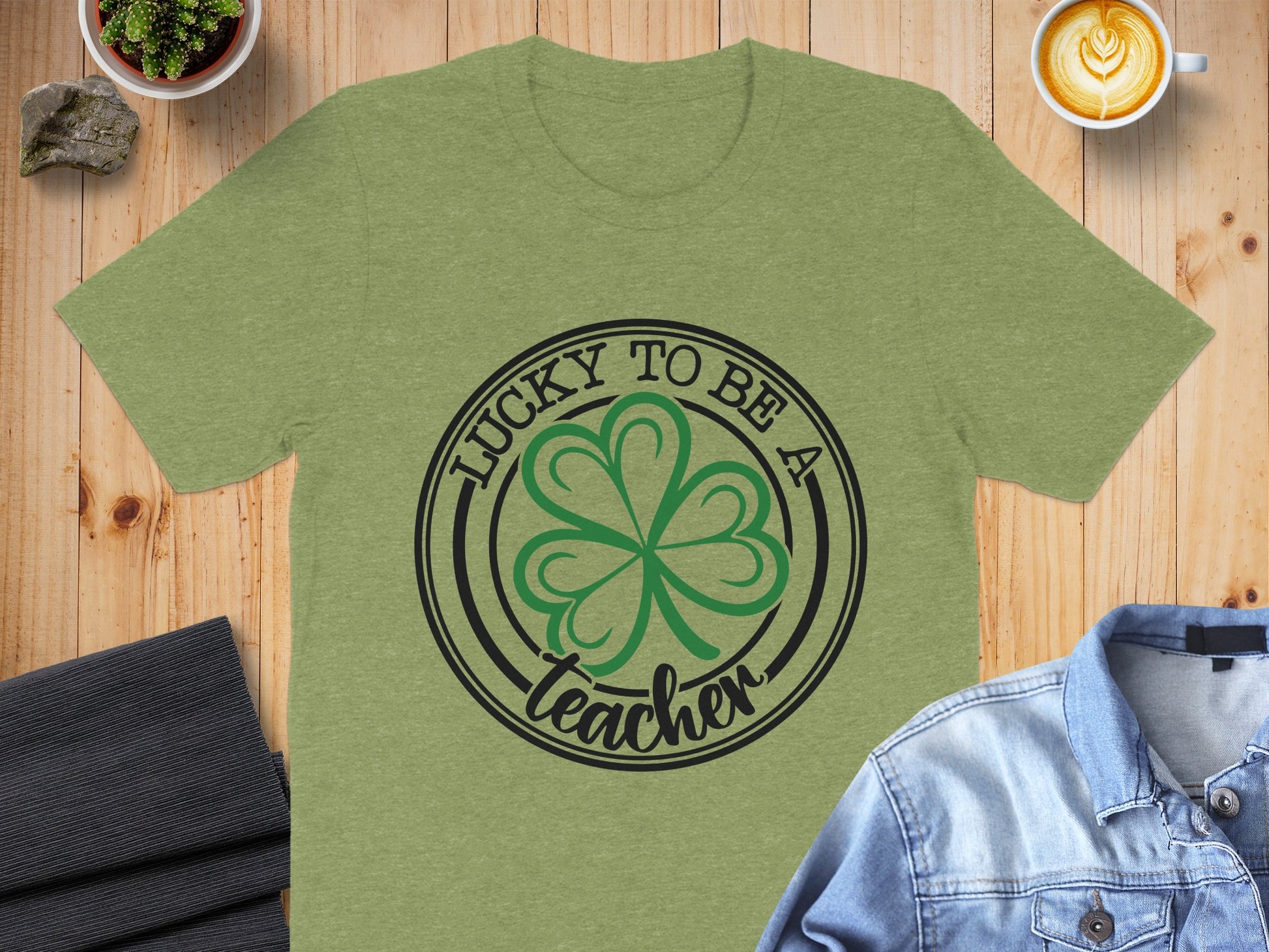 Lucky To Be A Teacher Four-Leaf Clover Shirt