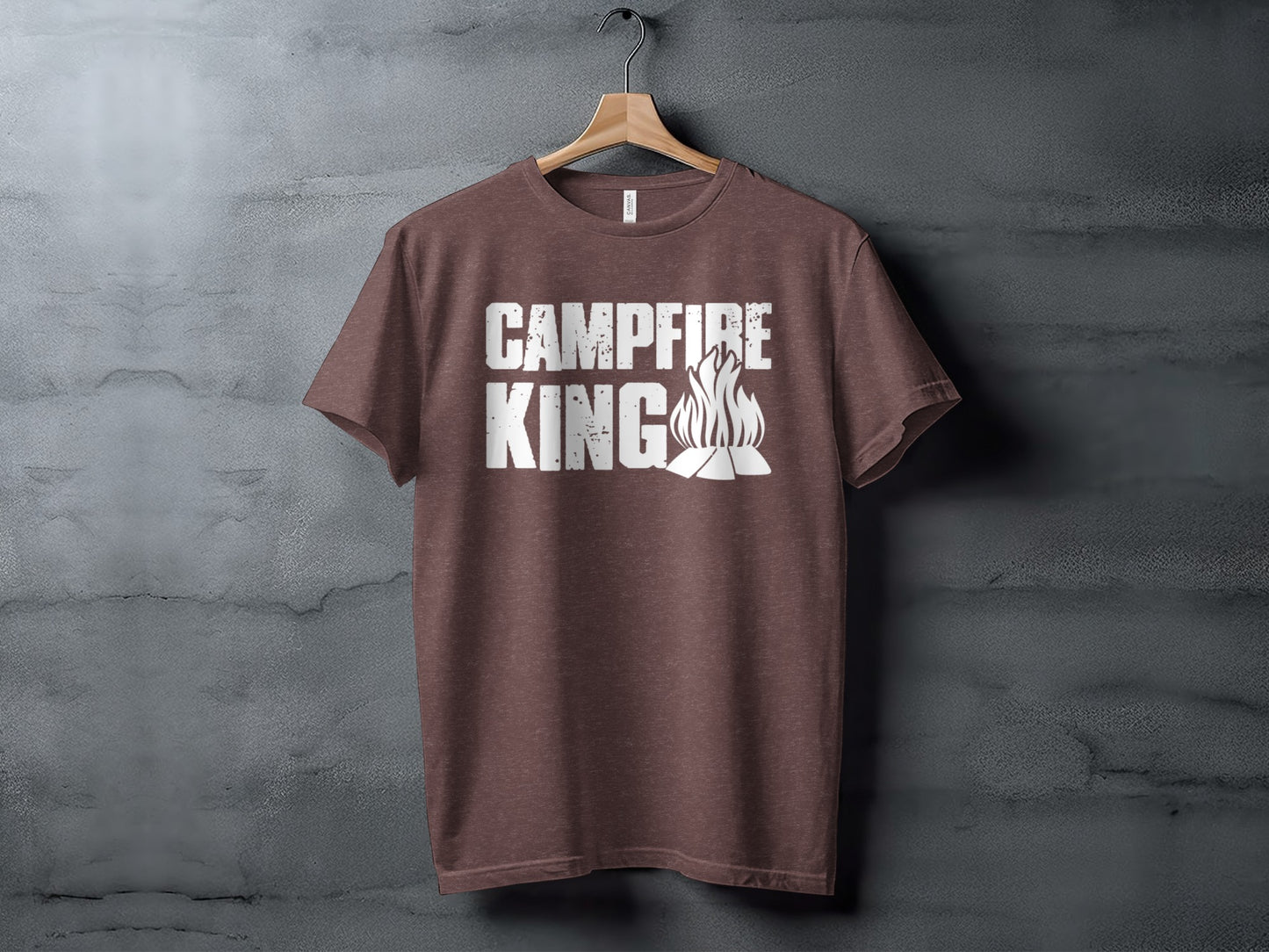 Campfire King Flames Graphic Outdoors Adventure T-Shirt T-Shirt - Outdoor & Adventure Collection - Mile Marker 16 Gear by Cloud 16 Clothing Co.