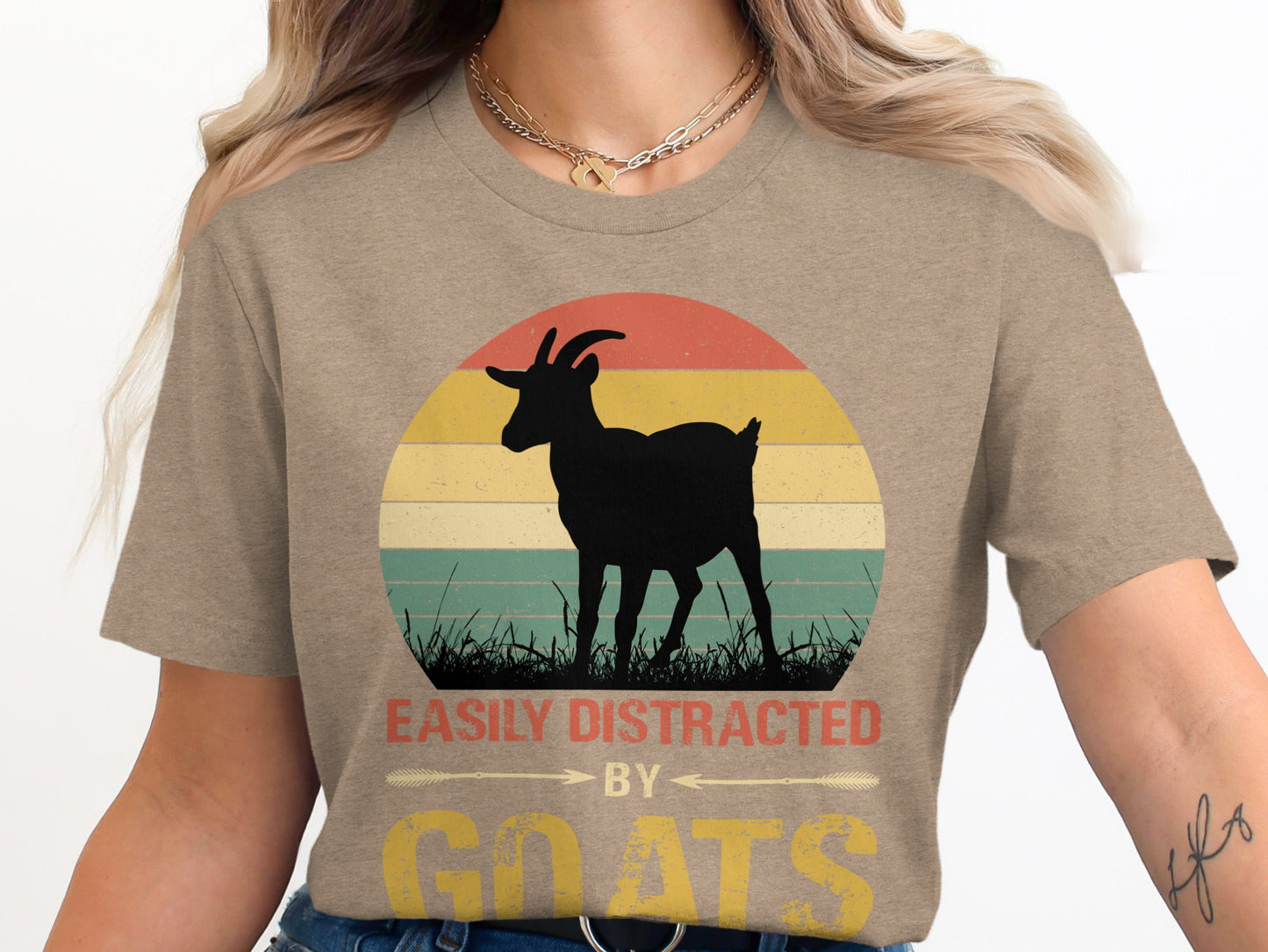 Easily Distracted By Goats Graphic T-Shirt