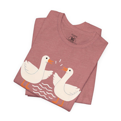 Goose Bumps Funny T-Shirt - Unisex Casual Tee for Animal Lovers