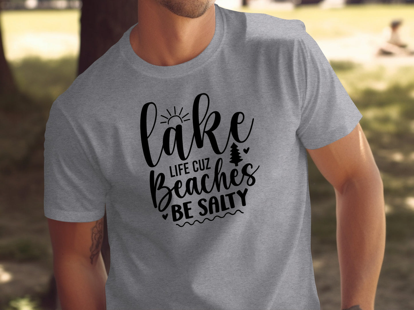 Lake Life Cuz Beaches Be Salty Design For Beach Lovers T-Shirt T-Shirt - Outdoor & Adventure Collection - Mile Marker 16 Gear by Cloud 16 Clothing Co.