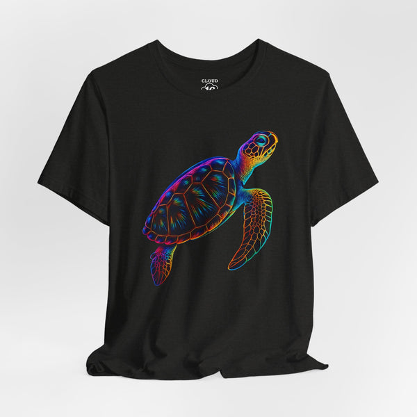 Colorful Turtle T-Shirt - Unisex Ocean Graphic Tee | Eco-Friendly Summer Apparel