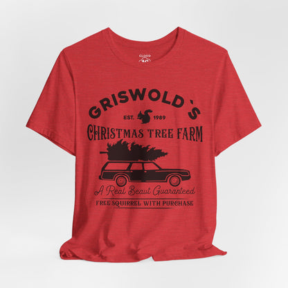Griswold Christmas Tree Farm Vintage T-Shirt - Funny Holiday Graphic Tee