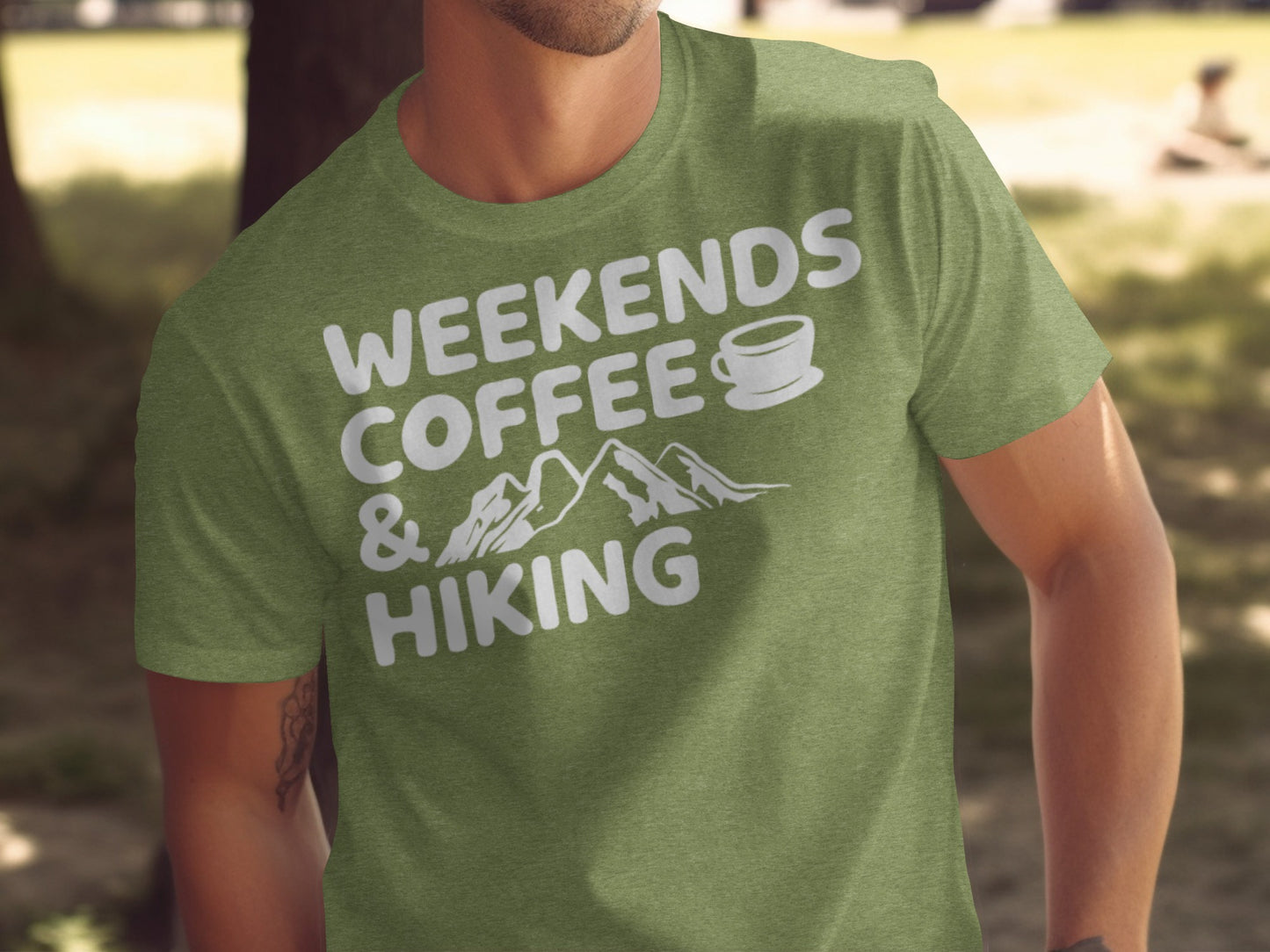 Weekends Coffee And Hiking Graphic Design Funny T-Shirt T-Shirt - Outdoor & Adventure Collection - Mile Marker 16 Gear by Cloud 16 Clothing Co.