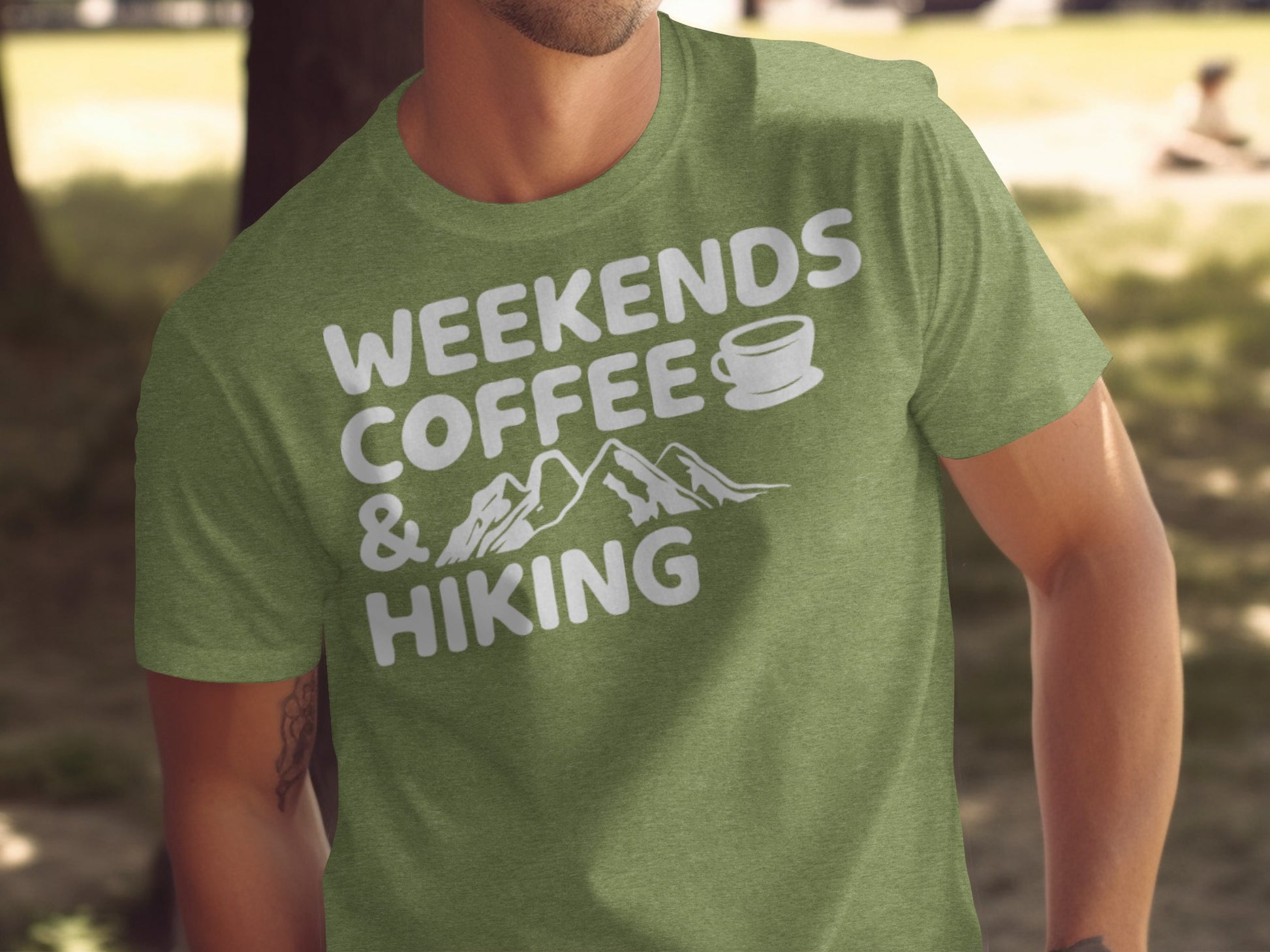 Weekends Coffee And Hiking Graphic Design Funny T-Shirt T-Shirt - Outdoor & Adventure Collection - Mile Marker 16 Gear by Cloud 16 Clothing Co.