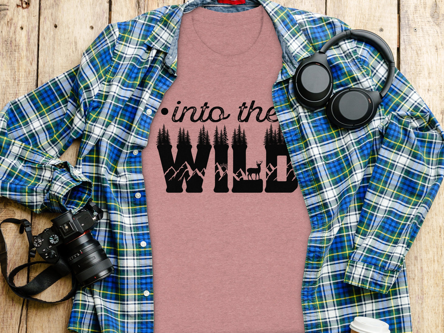 Into The Wild Outdoor Adventure Nature Inspired Graphic T-Shirt T-Shirt - Outdoor & Adventure Collection - Mile Marker 16 Gear by Cloud 16 Clothing Co.
