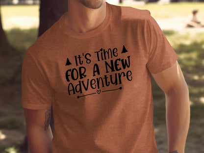 It's Time For A New Adventure Graphic Design T-Shirt T-Shirt - Outdoor & Adventure Collection - Mile Marker 16 Gear by Cloud 16 Clothing Co.