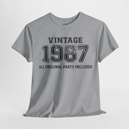 Vintage 1987 Retro T-Shirt - Premium Unisex Cotton Tee