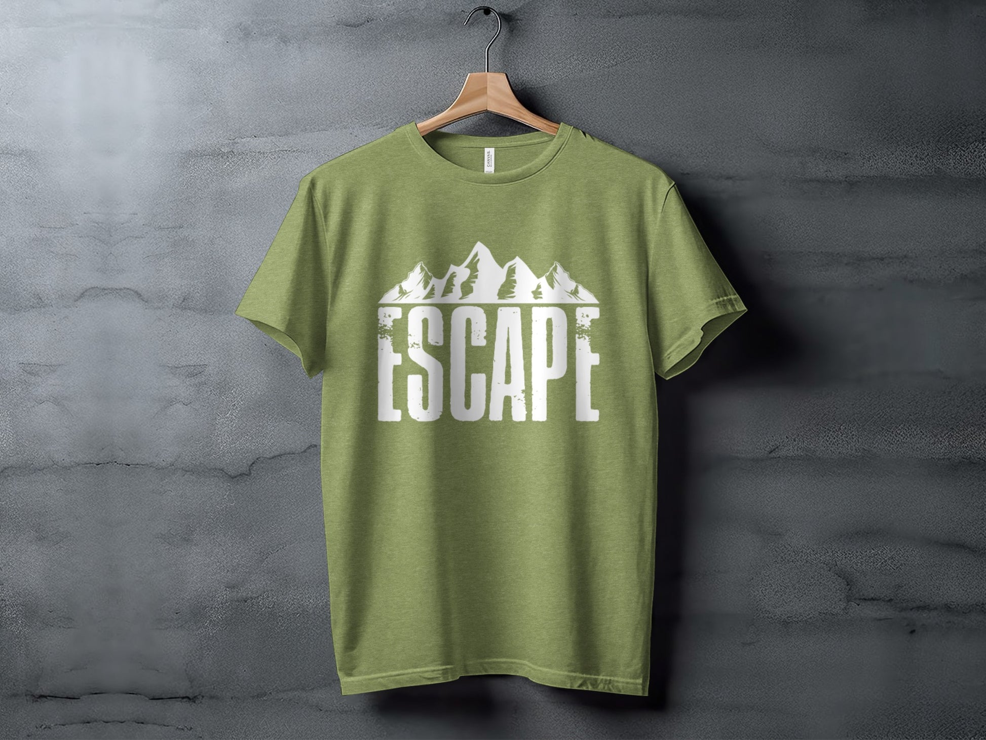 Escape Into The Mountains Outdoor Adventure Design T-Shirt T-Shirt - Outdoor & Adventure Collection - Mile Marker 16 Gear by Cloud 16 Clothing Co.