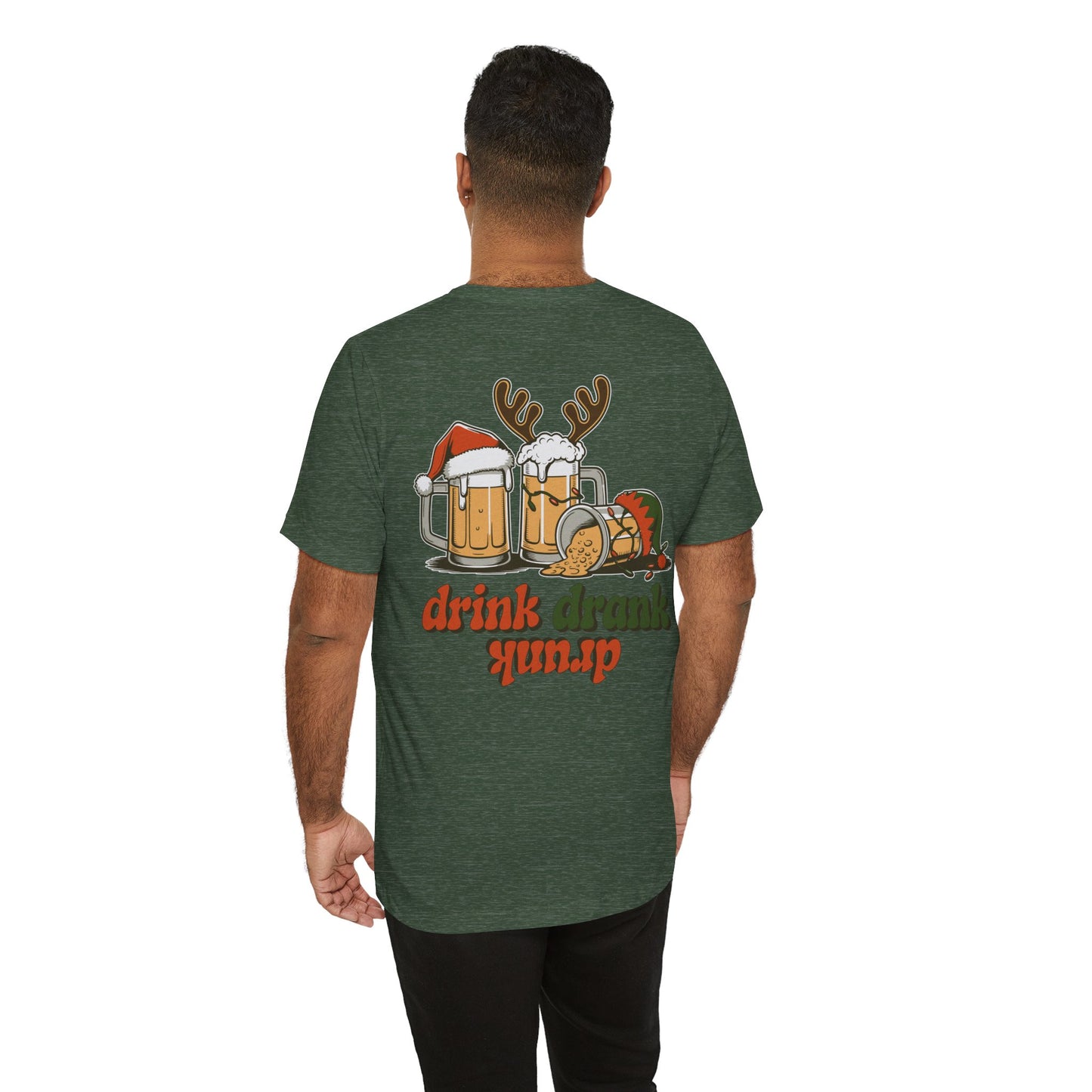 Scrappy Malone's Bar Christmas Tee — "Drink, Drank, Drunk" Holiday Shirt