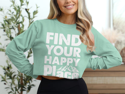 Find Your Happy Place Inspirational Graphic Top