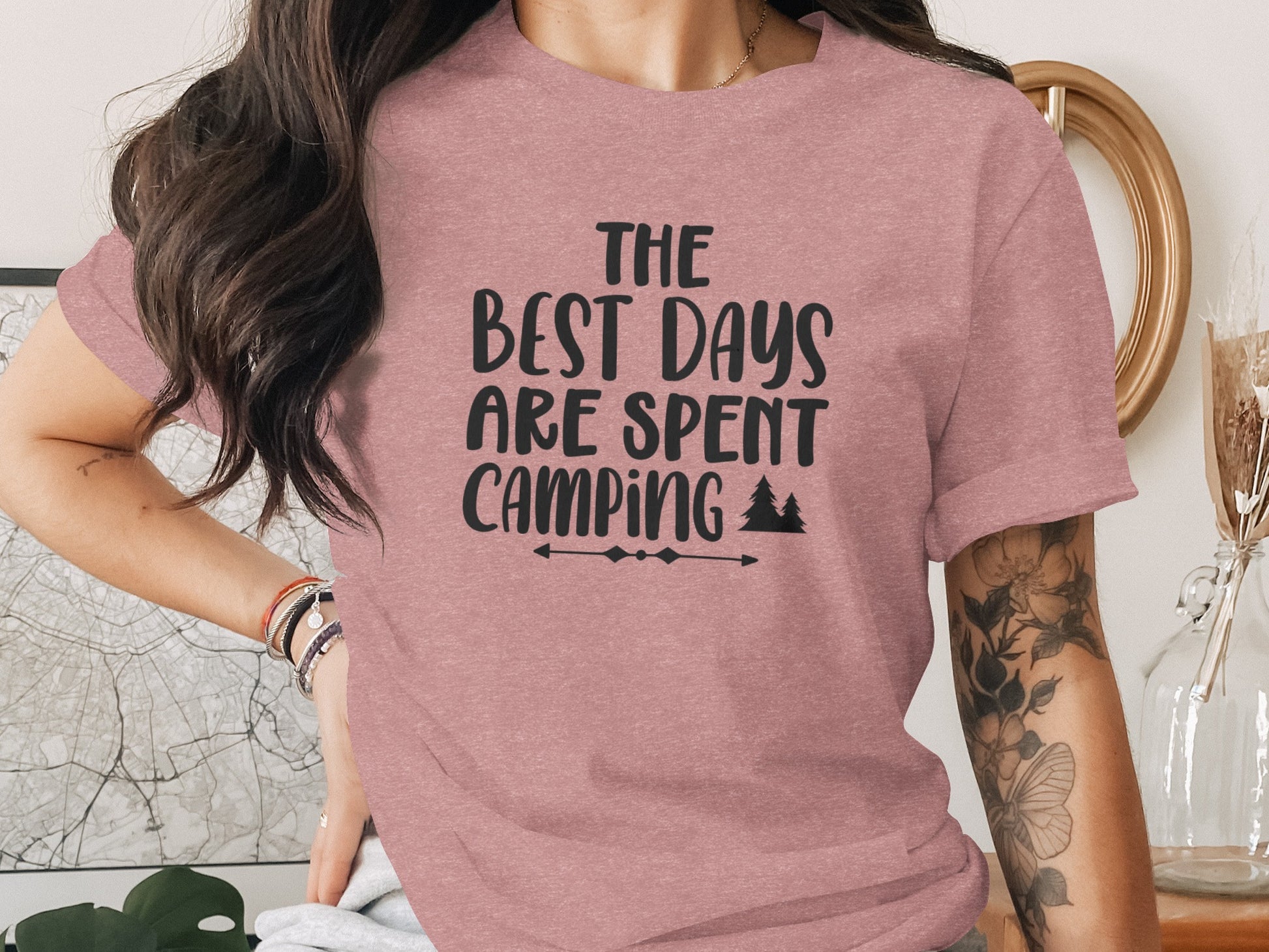 The Best Days Are Spent Camping Camping Design T-Shirt T-Shirt - Outdoor & Adventure Collection - Mile Marker 16 Gear by Cloud 16 Clothing Co.