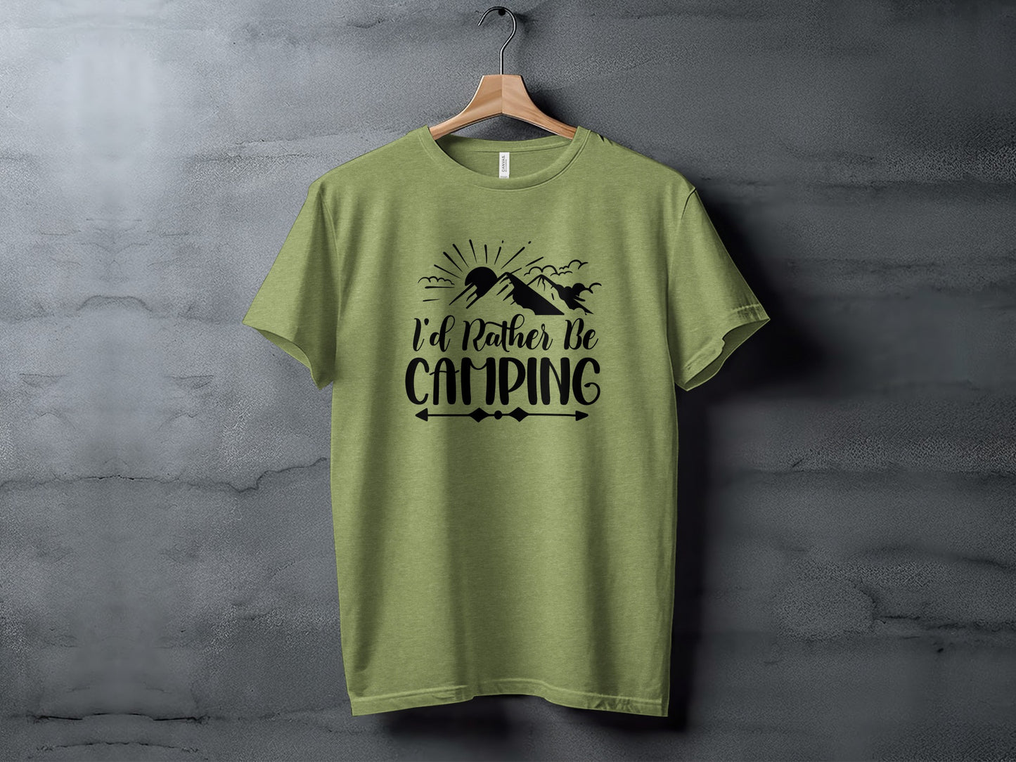 I'd Rather Be Camping Outdoor Adventure Graphic T-Shirt T-Shirt - Outdoor & Adventure Collection - Mile Marker 16 Gear by Cloud 16 Clothing Co.