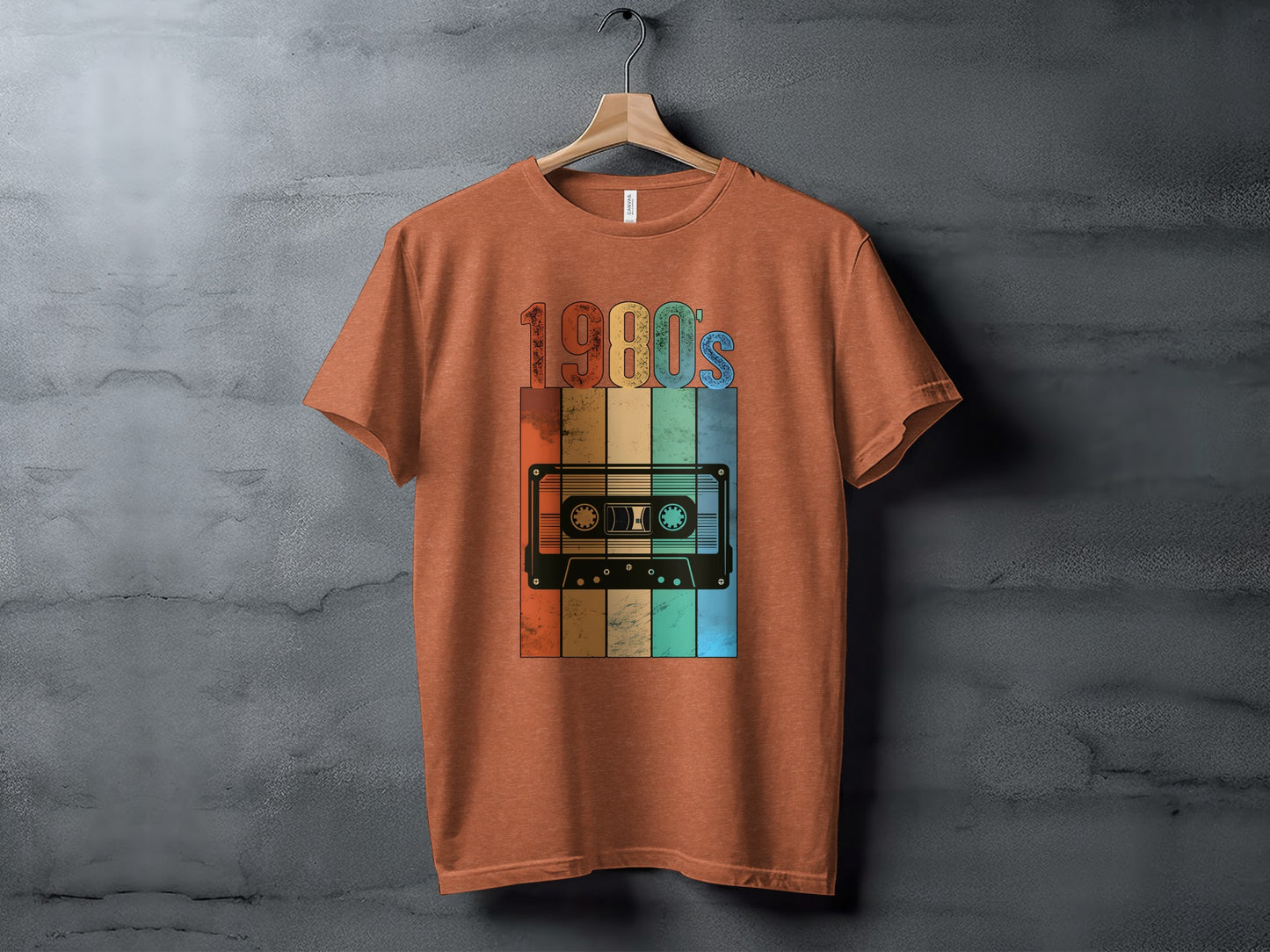 1980s Vintage Cassette Tape Graphic Design T-shirt