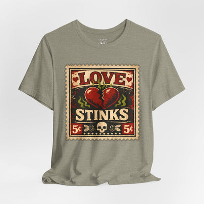 Love Stinks Postage Stamp Tee T-Shirt