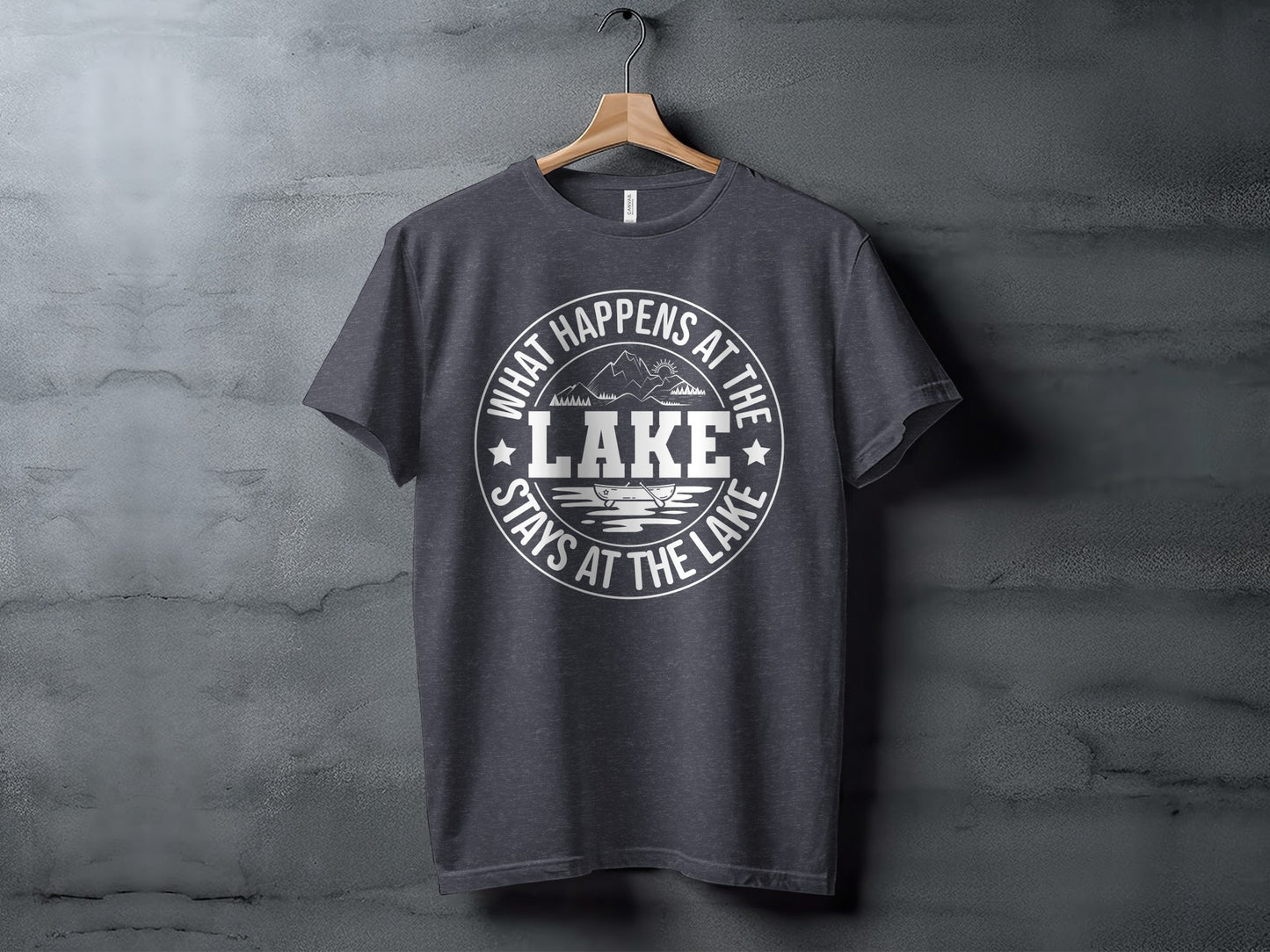 What Happens At The Lake Stays At The Lake Graphic T-Shirt T-Shirt - Outdoor & Adventure Collection - Mile Marker 16 Gear by Cloud 16 Clothing Co.