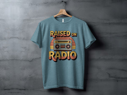 Raised On Radio Graphic Tee 70s Retro Vintage Shirt