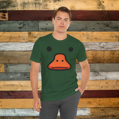 Quirky Duck Face T-Shirt - Funny Animal Graphic Tee for Duck Lovers