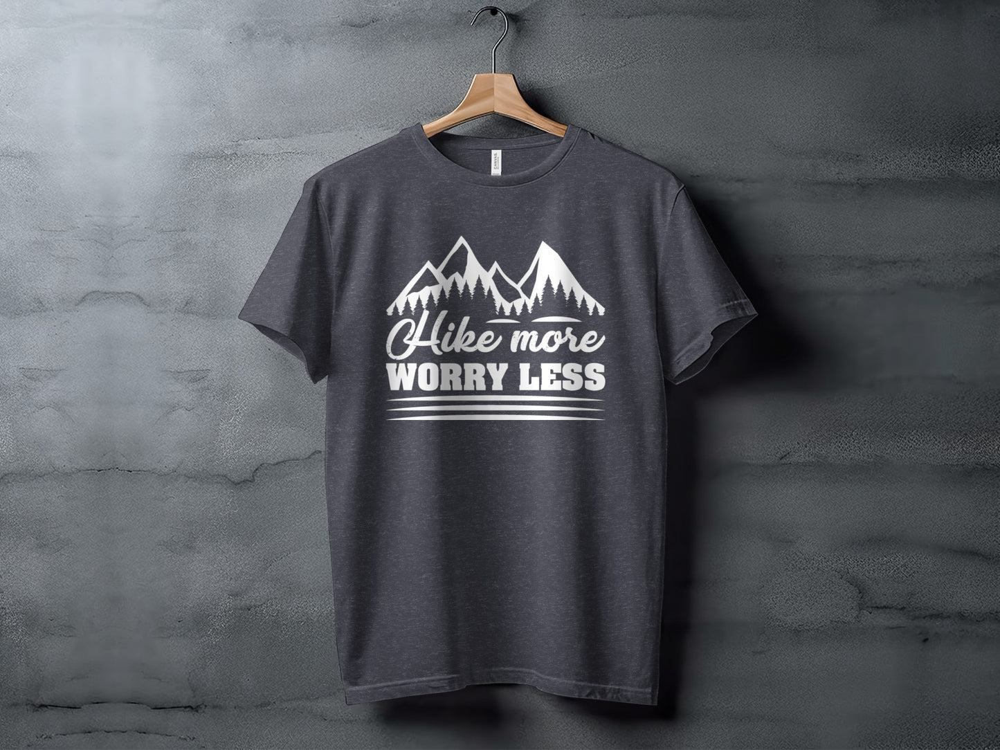 Hike More Worry Less Mountain Graphic Adventure T-Shirt T-Shirt - Outdoor & Adventure Collection - Mile Marker 16 Gear by Cloud 16 Clothing Co.