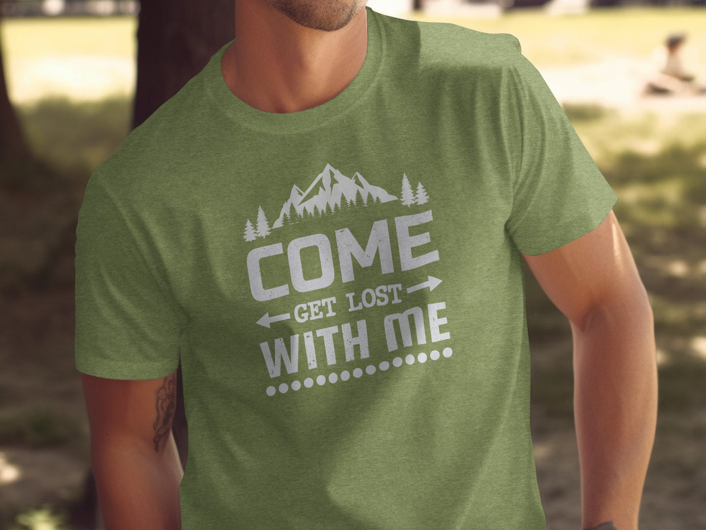 Come Get Lost With Me Mountains and Trees Graphic T-Shirt T-Shirt - Outdoor & Adventure Collection - Mile Marker 16 Gear by Cloud 16 Clothing Co.