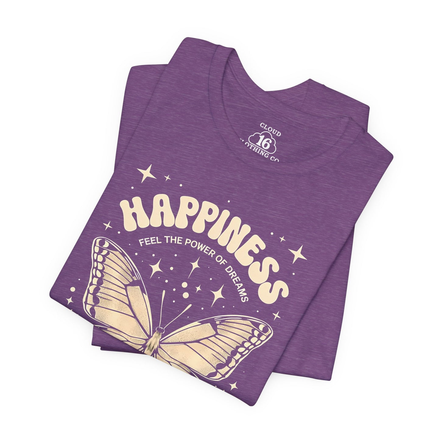 Happiness Butterfly Tee - Womens Inspirational T-Shirt | Positive Vibes Apparel