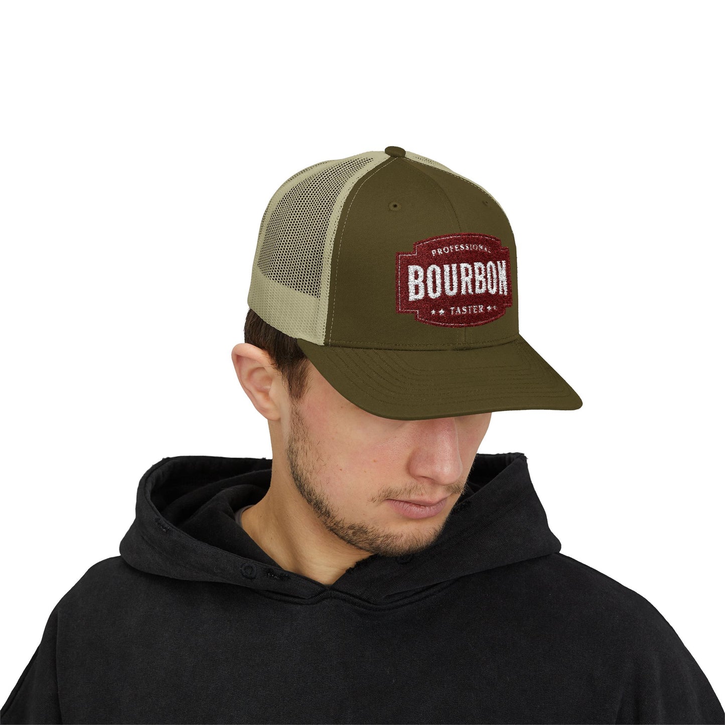 Premium Bourbon Lover Snapback Trucker Hat - Embroidered Cap for Men