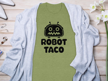 Robot Taco Graphic Shirt Humorous Sci-Fi Tee Casual Wear