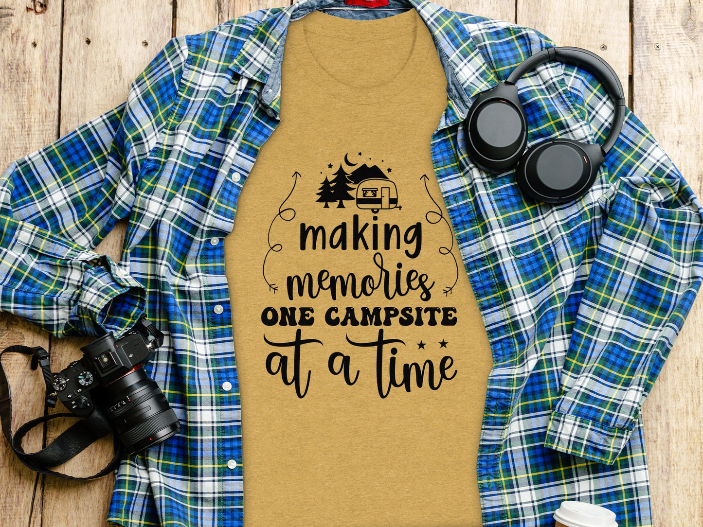 Making Memories One Campsite At A Time Camping T-Shirt T-Shirt - Outdoor & Adventure Collection - Mile Marker 16 Gear by Cloud 16 Clothing Co.