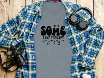 I Need Some Lake Therapy Funny Summer Vacation T-Shirt T-Shirt - Outdoor & Adventure Collection - Mile Marker 16 Gear by Cloud 16 Clothing Co.
