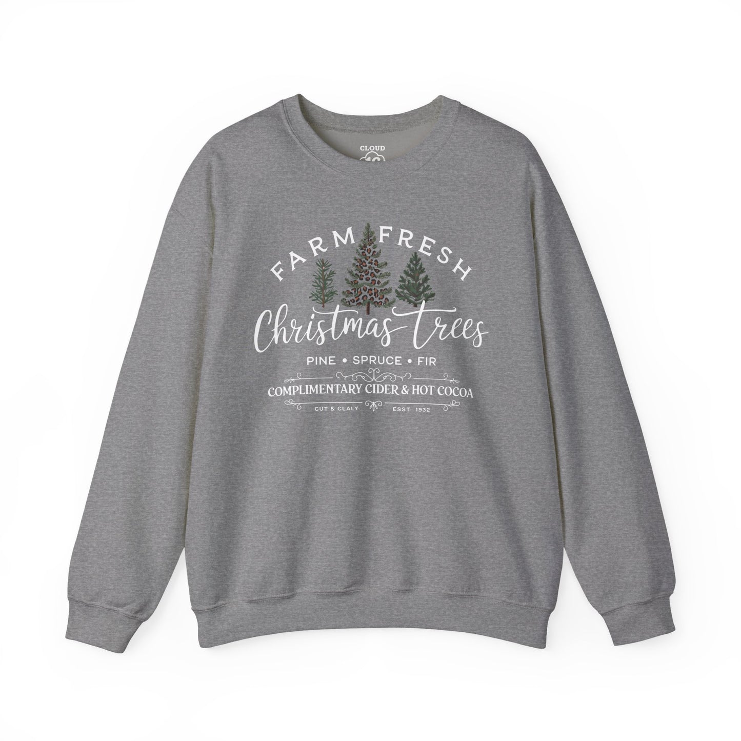 Farm Fresh Christmas Trees Crewneck Sweatshirt