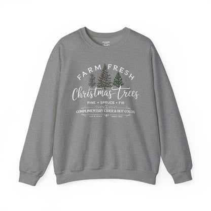 Farm Fresh Christmas Trees Crewneck Sweatshirt