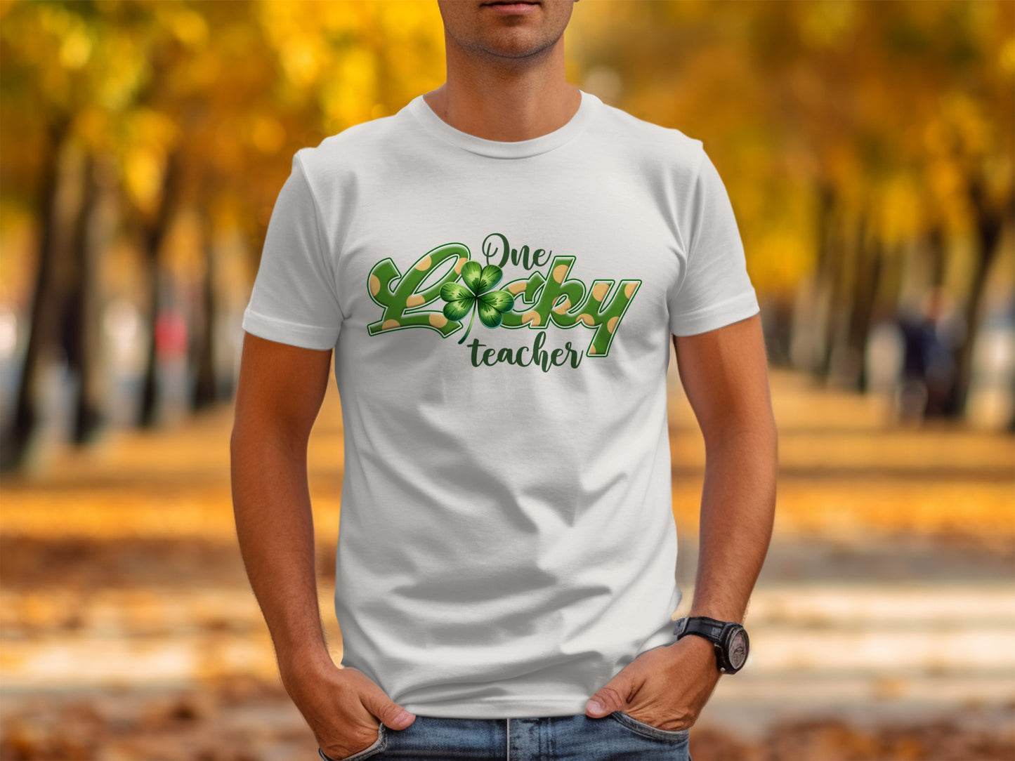 One Lucky Teacher Graphic Tee for Educators