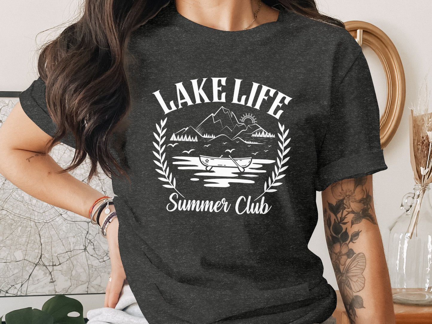 Lake Life Summer Club Boat Sunset Design Great Gift T-Shirt T-Shirt - Outdoor & Adventure Collection - Mile Marker 16 Gear by Cloud 16 Clothing Co.