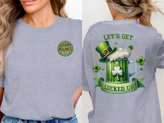 Scrappy Malone's Bar, Irish Pub, Shamrock Decor, Unique Gift, Other Products, St Patrick's Day Bar Sign, Irish Decor T-Shirt - Scrappy Malone's Bar 100-Proof Humor - Cloud 16 Clothing Co.