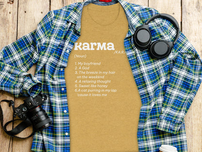 Karma Definition Printed T-Shirt for Everyday Wear