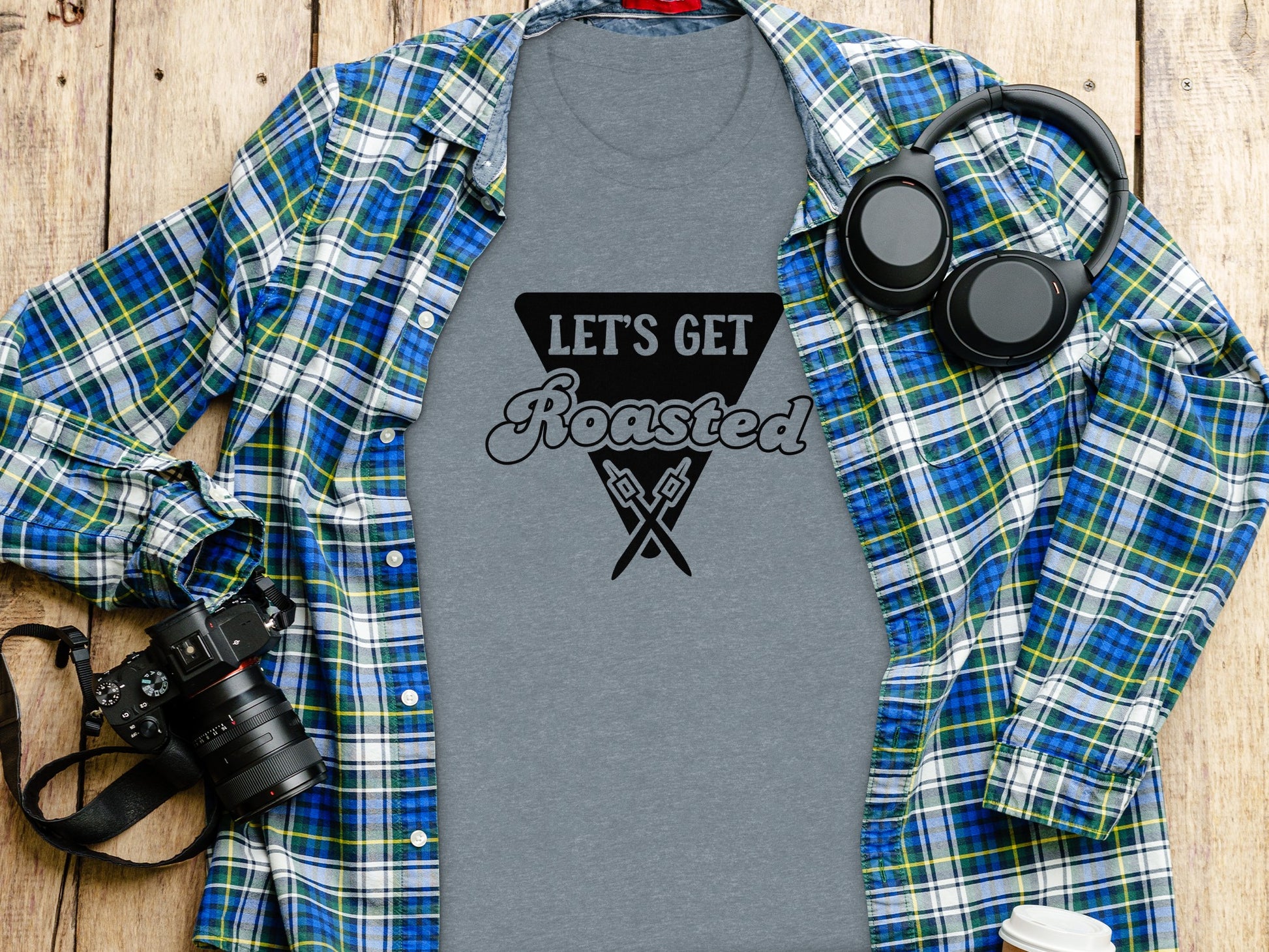 Let's Get Roasted Marshmallow Roasting Sticks T-Shirt T-Shirt - Outdoor & Adventure Collection - Mile Marker 16 Gear by Cloud 16 Clothing Co.