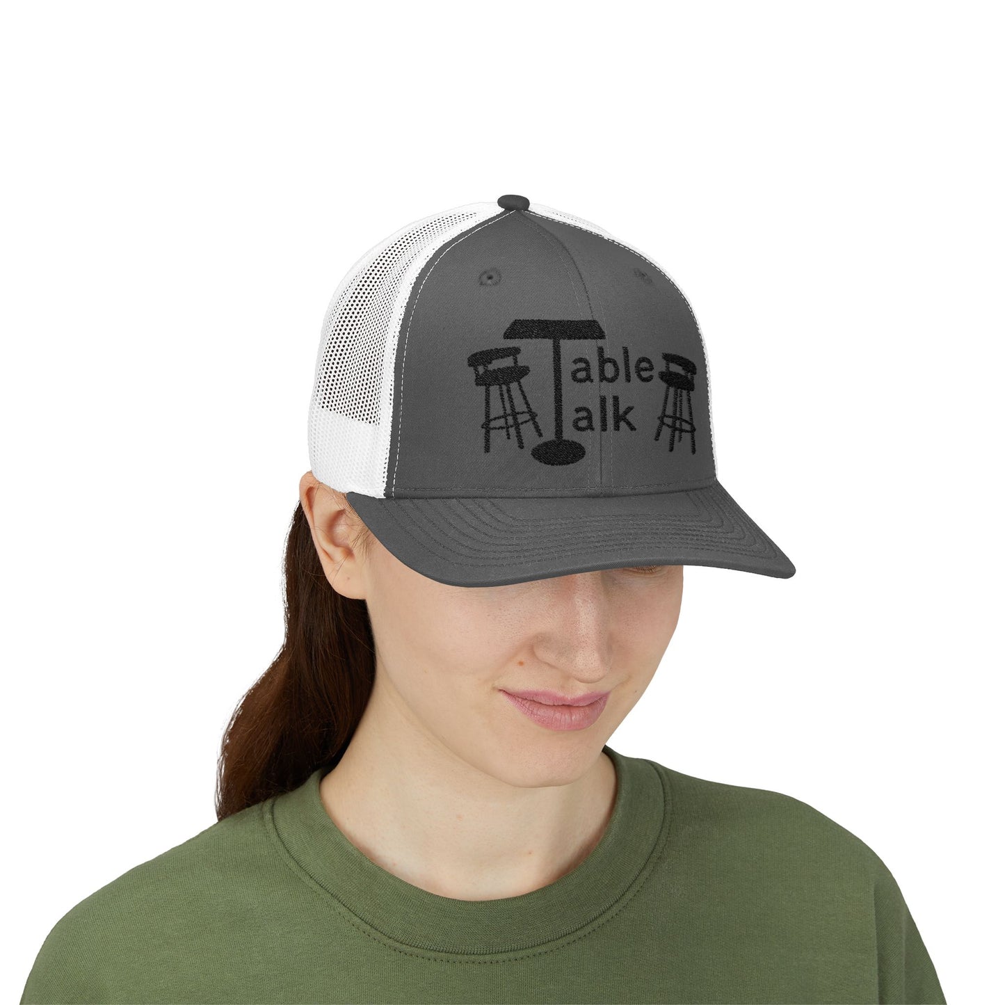 Table Talk Logo Embroidered Snapback Trucker Cap
