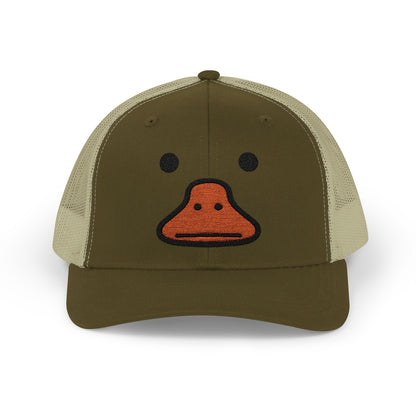 Duck Face Snapback Trucker Hat - Funny Animal Cap for Summer Beach Days & Festivals