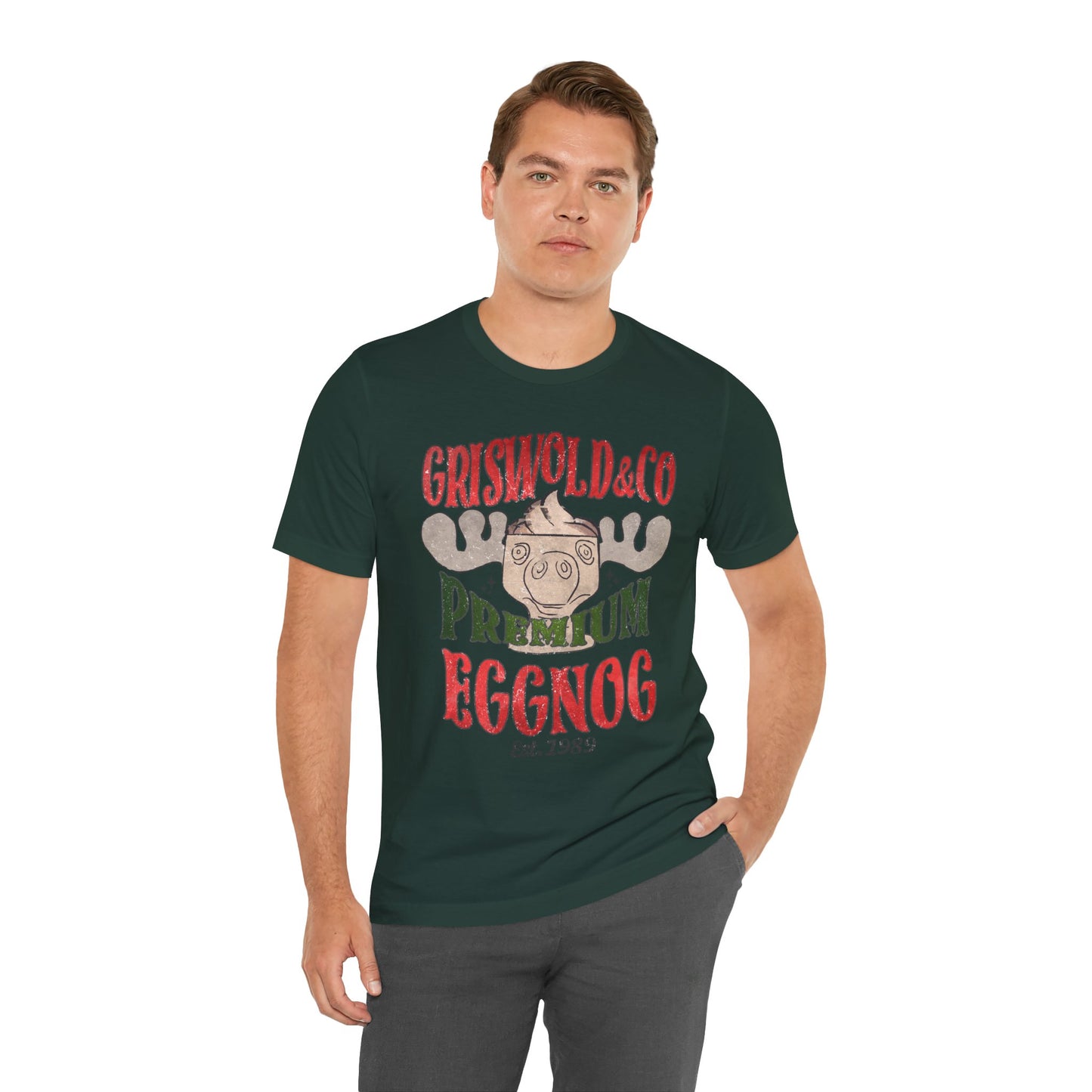 Griswold & Co. Premium Eggnog Christmas T-Shirt - Vintage Holiday Graphic Tee