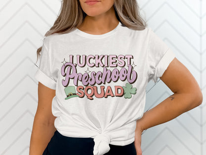 Luckiest Preschool Squad T-Shirt St Patrick's Day Top